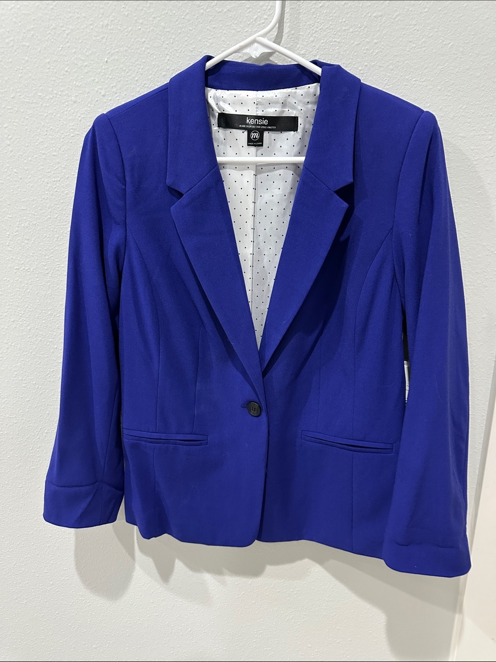 kensie Cobalt Blue Single-Button Blazer